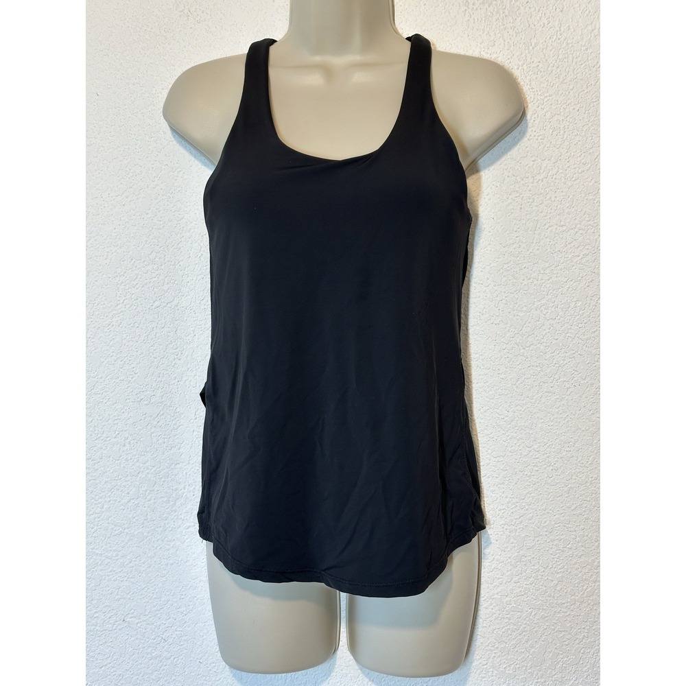 Lululemon Free To Be Wild  Black Tank Size Medium (6/8) Padded Shelf Bra